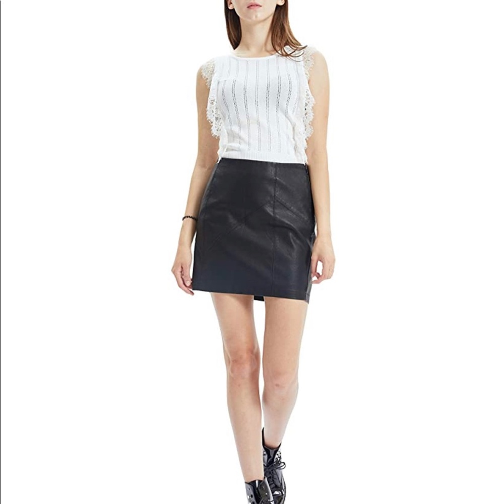 Faux Leather Mini Skirt